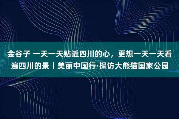 金谷子 一天一天贴近四川的心，更想一天一天看遍四川的景丨美丽中国行·探访大熊猫国家公园