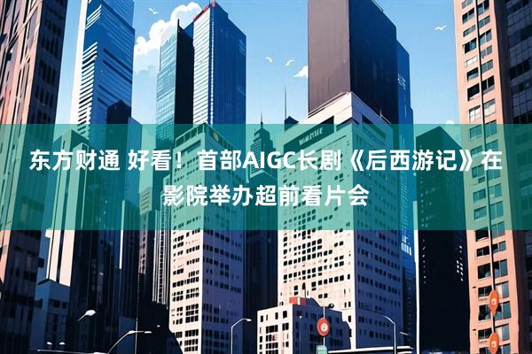 东方财通 好看！首部AIGC长剧《后西游记》在影院举办超前看片会